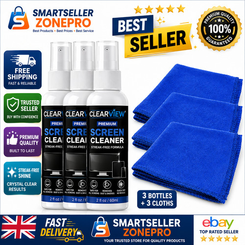 Screen cleaner kit - spray, &